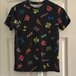 Under Armour Kids Multicolor Graphic Tee - Black